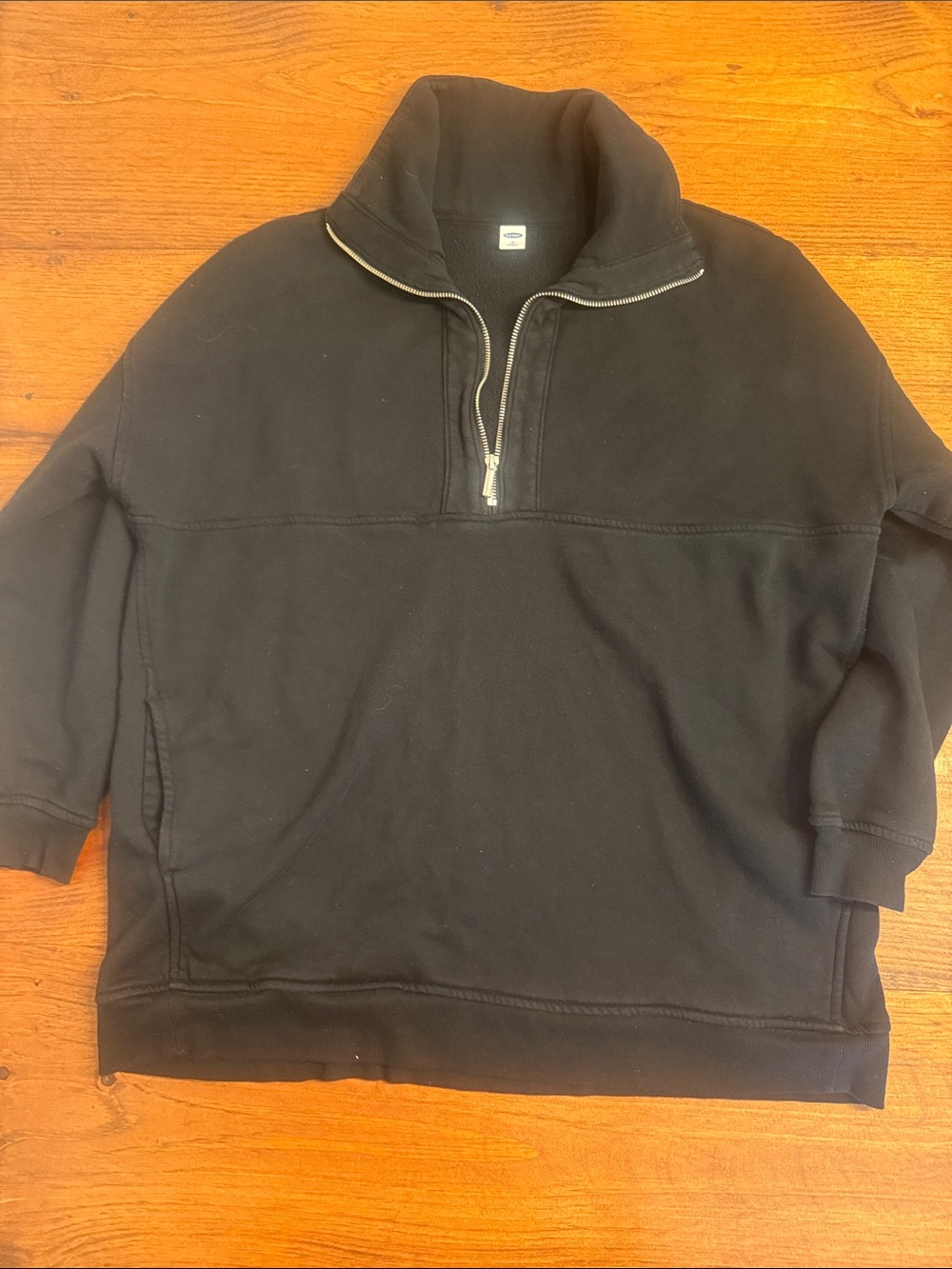 Old Navy Black Quarter-Zip Pullover Hoodie